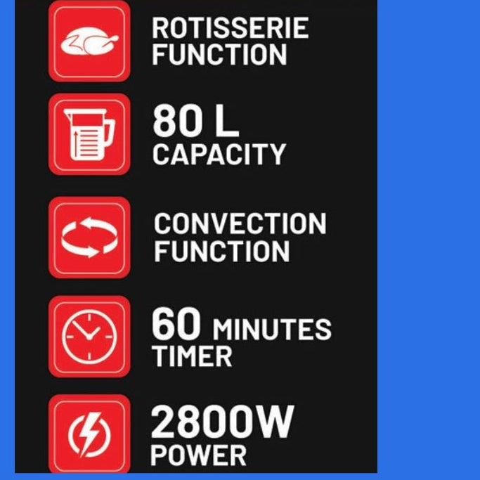 ELECTRIC OVEN WITH ROTISSERIE AND CONVECTON / FOUR ÉLECTRIQUE AVEC RÔTISSERIE ET CONVECTION.