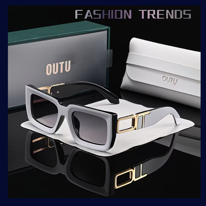 OUTU Retro Casual Fashion Square Frame Men'S Glasses