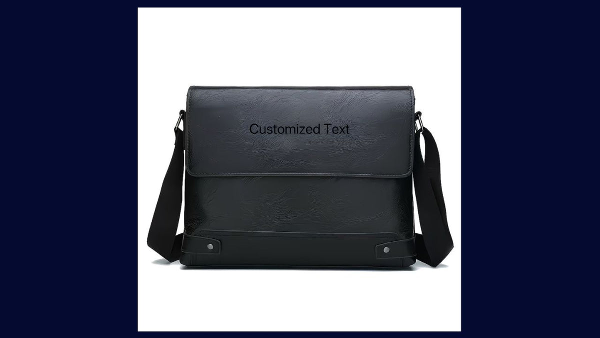 Custom Vintage Horizontal Briefcase Crossbody Bag