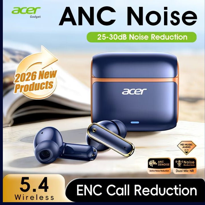 [Acer 2026 New Release] OHR637 Dual-Feedback Noise-Cancelling Headphones,