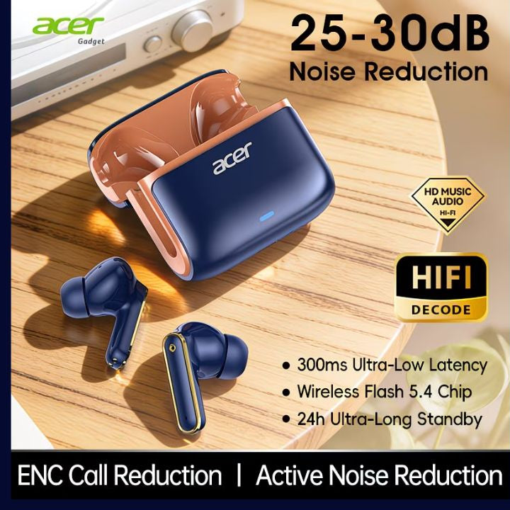 [Acer 2026 New Release] OHR637 Dual-Feedback Noise-Cancelling Headphones,