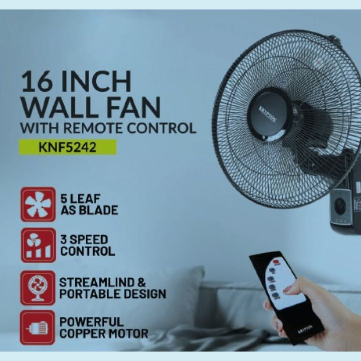 16 INCH WALL FAN WITH REMOTE CONTROL / Ventilateur mural 16 pouces avec télécommande