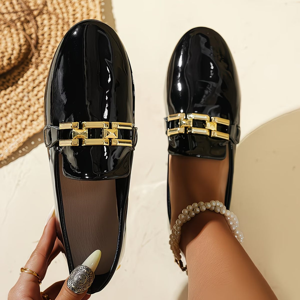 Women'S Fashion Flat Shoes, Elegant Glossy End,