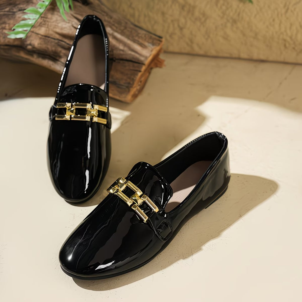Women'S Fashion Flat Shoes, Elegant Glossy End,