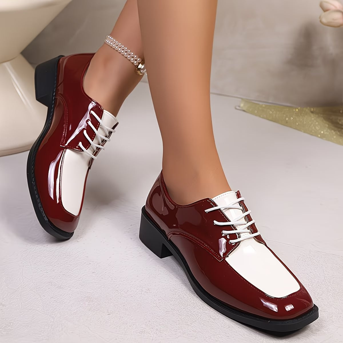 Women'S Loafers, Lace-Up Design, Casual And Fashionable,