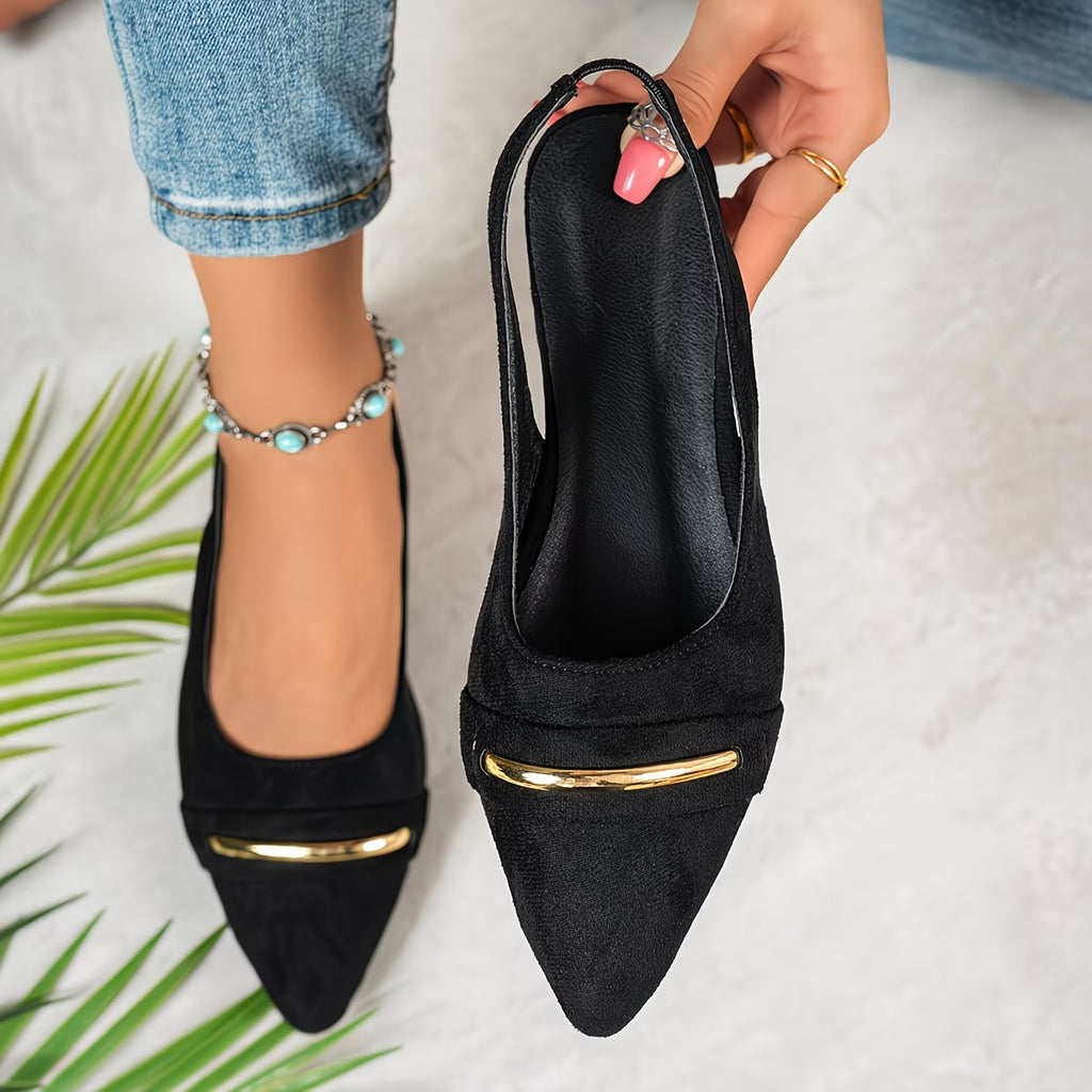 Women's Flat Shoes, Pointed Toe Style, Elegant and Versatile Loafers,
