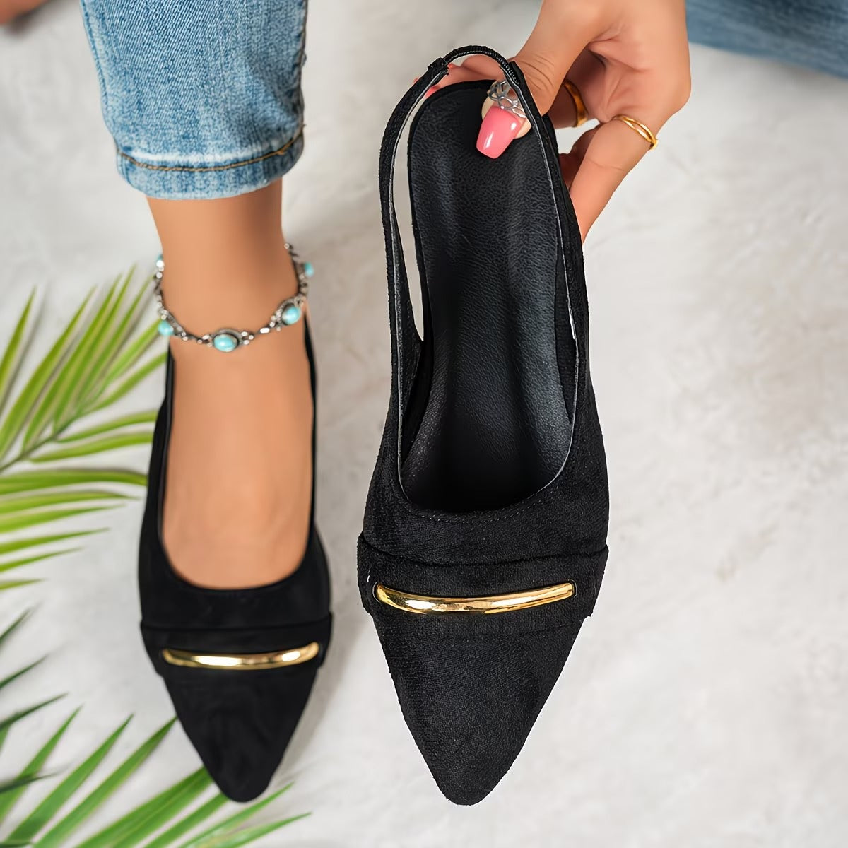 Women's Flat Shoes, Pointed Toe Style, Elegant and Versatile Loafers,