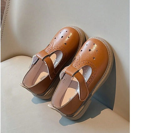 Girls' Original  Loafer T-Strap Shoes 2025 Spring/Autumn New Style Little Girl Baby Children Princess Shoes