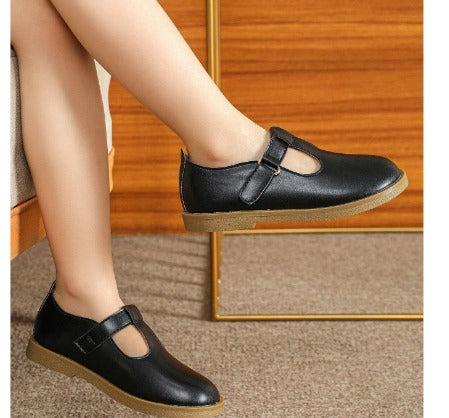 Children's School Black Shoes, Girls' And Boys' Flat Shoes