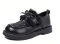 Best-Selling Girls' Lace Bow PU Shoes,