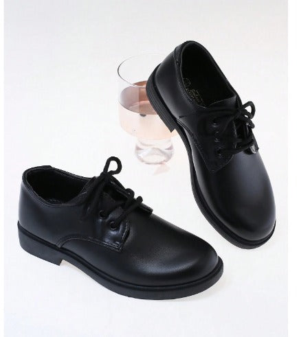 Children's Formal Shoes, British Style Black Loafers,