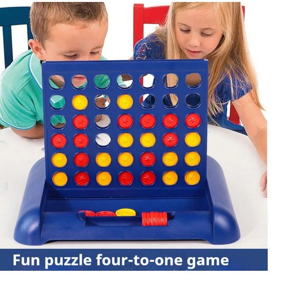 New Portable Foldable 3D 4-In-A-Row Game HEIP CHILDREN TO THINK