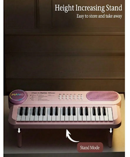 37-Key Children's Piano Keyboard Toy With Microphone