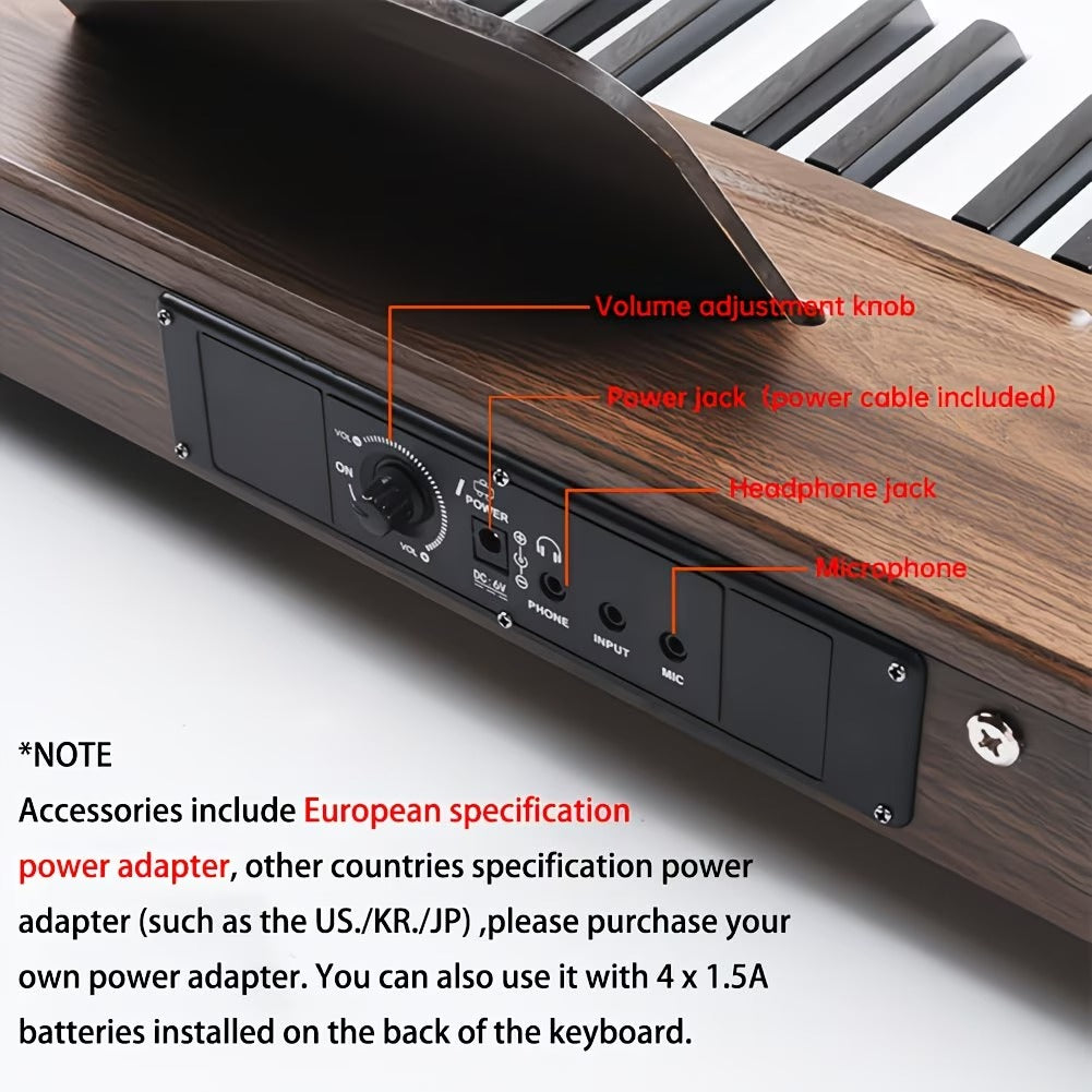 Instrumentos Musical 37 Keyboard Digital Wood Piano