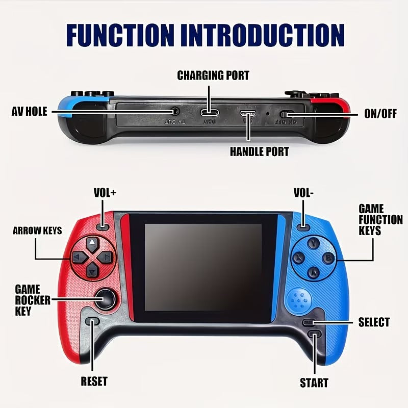 High-Definition Screen Retro Game Console, Rechargeable