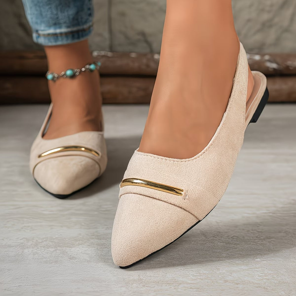Women's Flat Shoes, Pointed Toe Style, Elegant and Versatile Loafers,